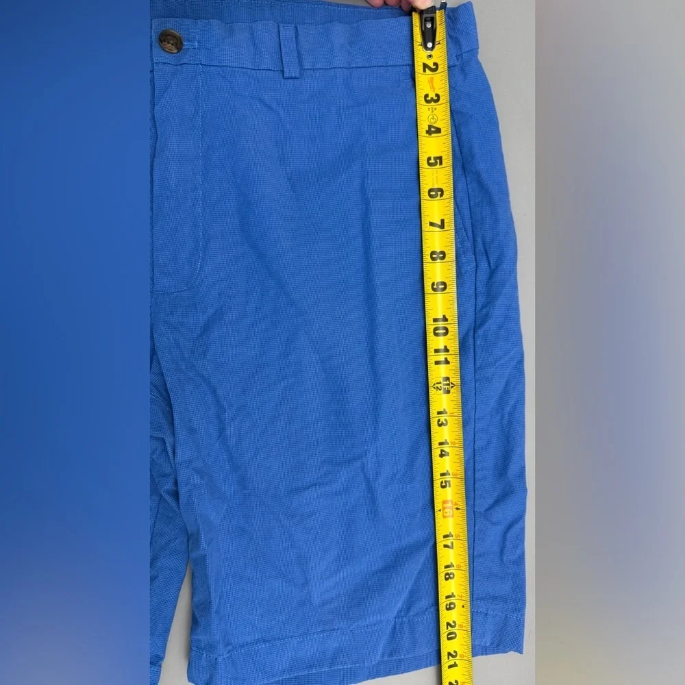 Brooks Brothers Blue Cotton Flat Front Shorts – Classic Casual Menswear Size W38
